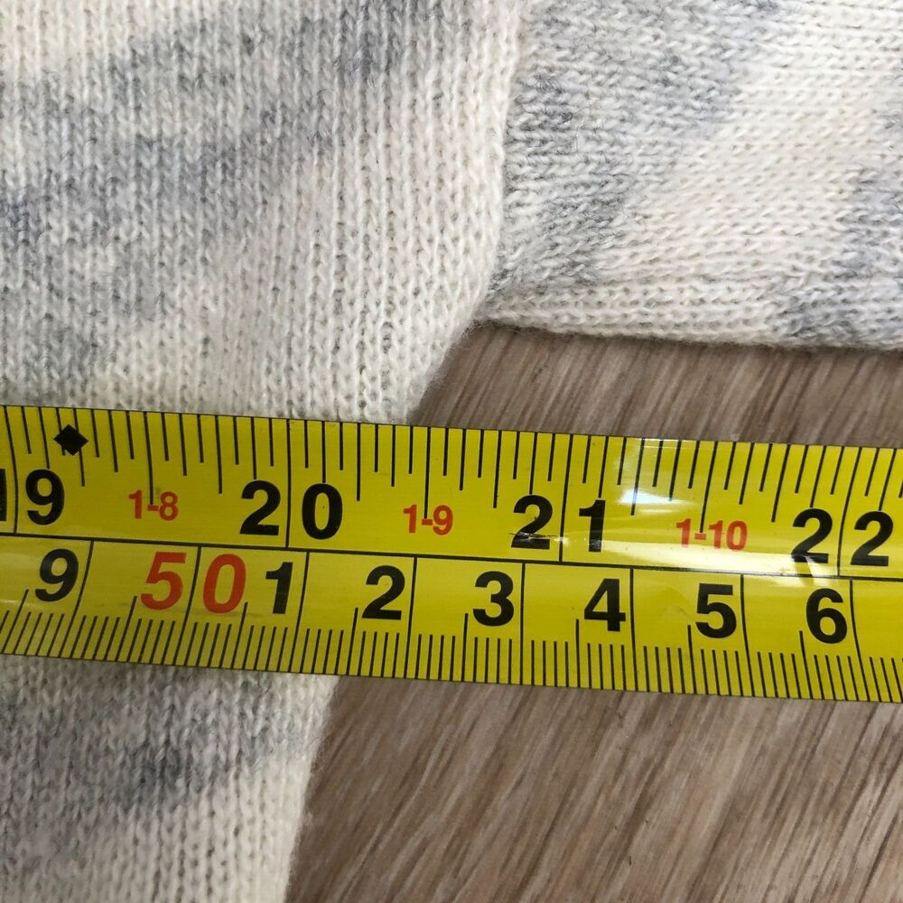 Ann Taylor Loft‎ Gray White Wool Blend Zebra Striped Cozy Soft Tunic Sweater XS - Picture 8 of 12